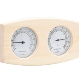 VidaXL Saunaset 2-in1 hygrothermograaf en zandloper massief grenenhout