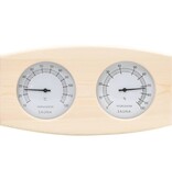 VidaXL Saunaset 2-in1 hygrothermograaf en zandloper massief grenenhout