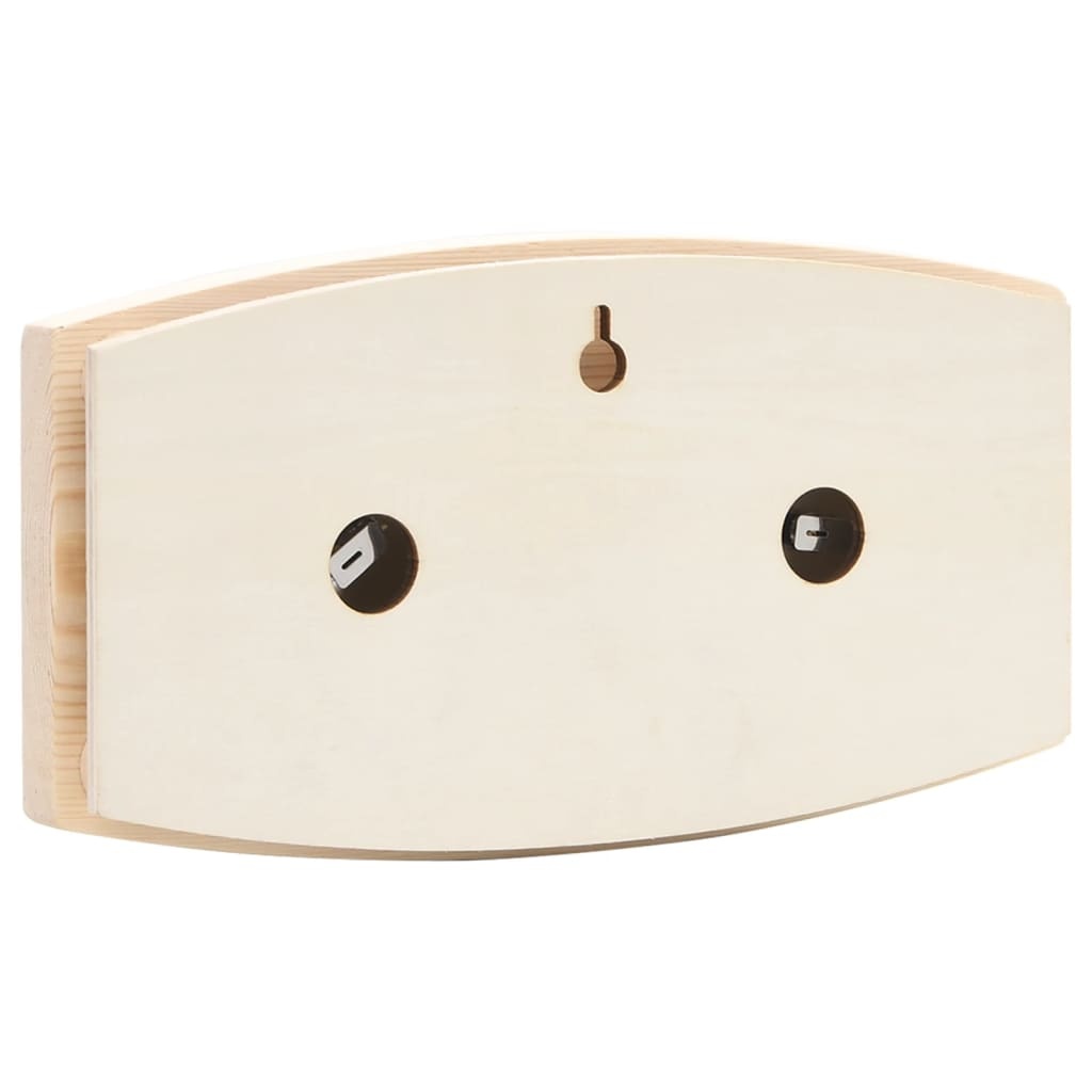 VidaXL Saunaset 2-in1 hygrothermograaf en zandloper massief grenenhout