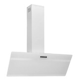 VidaXL Wandafzuigkap 90 cm staal en gehard glas wit