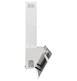 VidaXL Wandafzuigkap 90 cm staal en gehard glas wit