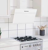 VidaXL Wandafzuigkap 60 cm staal en gehard glas wit