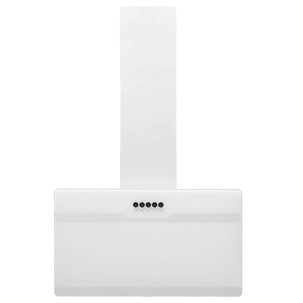 VidaXL Wandafzuigkap 60 cm staal en gehard glas wit