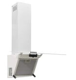 VidaXL Wandafzuigkap 60 cm staal en gehard glas wit