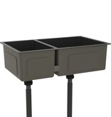 VidaXL Gootsteen roestvrij staal zwart