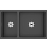 VidaXL Gootsteen roestvrij staal zwart