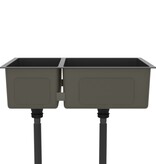 VidaXL Gootsteen roestvrij staal zwart