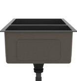 VidaXL Gootsteen roestvrij staal zwart