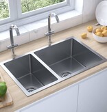 VidaXL Gootsteen roestvrij staal