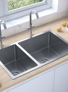 VidaXL Gootsteen roestvrij staal