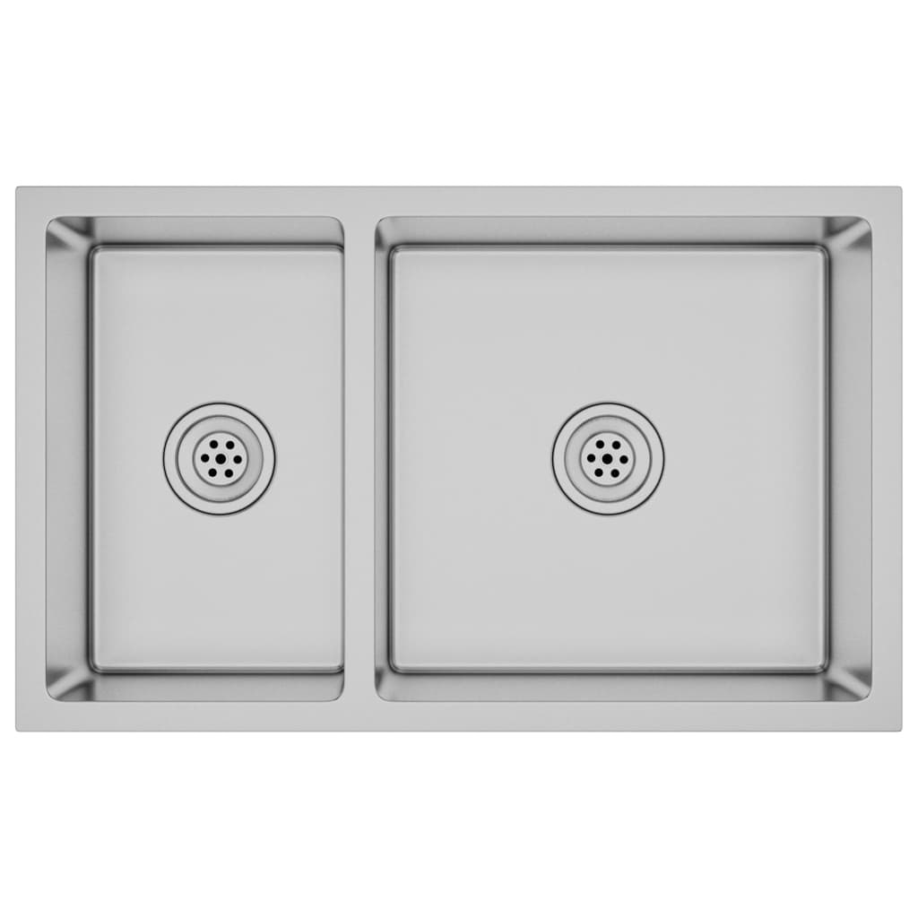 VidaXL Gootsteen roestvrij staal