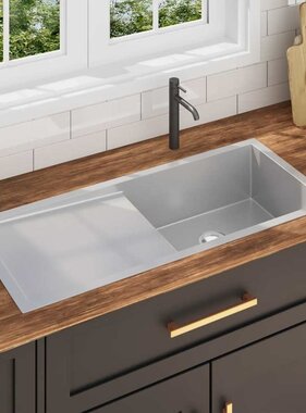 VidaXL Gootsteen handgemaakt roestvrij staal