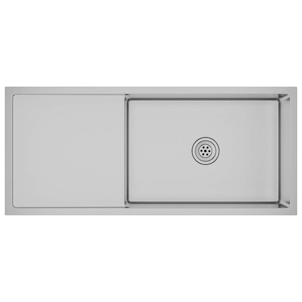 VidaXL Gootsteen handgemaakt roestvrij staal