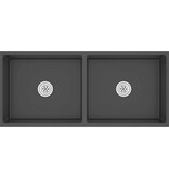 VidaXL Gootsteen handgemaakt roestvrij staal zwart