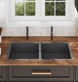 VidaXL Gootsteen handgemaakt roestvrij staal zwart