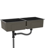 VidaXL Gootsteen handgemaakt roestvrij staal zwart