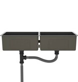 VidaXL Gootsteen handgemaakt roestvrij staal zwart