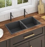 VidaXL Gootsteen handgemaakt roestvrij staal zwart