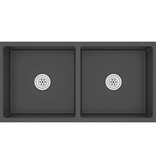 VidaXL Gootsteen handgemaakt roestvrij staal zwart