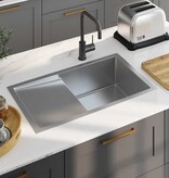 VidaXL Gootsteen handgemaakt roestvrij staal