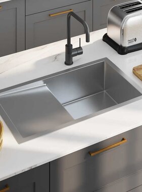 VidaXL Gootsteen handgemaakt roestvrij staal