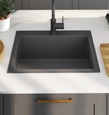 VidaXL Gootsteen handgemaakt roestvrij staal zwart