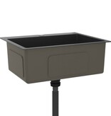 VidaXL Gootsteen handgemaakt roestvrij staal zwart