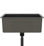 VidaXL Gootsteen handgemaakt roestvrij staal zwart