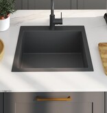 VidaXL Gootsteen handgemaakt roestvrij staal zwart