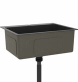 VidaXL Gootsteen handgemaakt roestvrij staal zwart