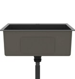 VidaXL Gootsteen handgemaakt roestvrij staal zwart