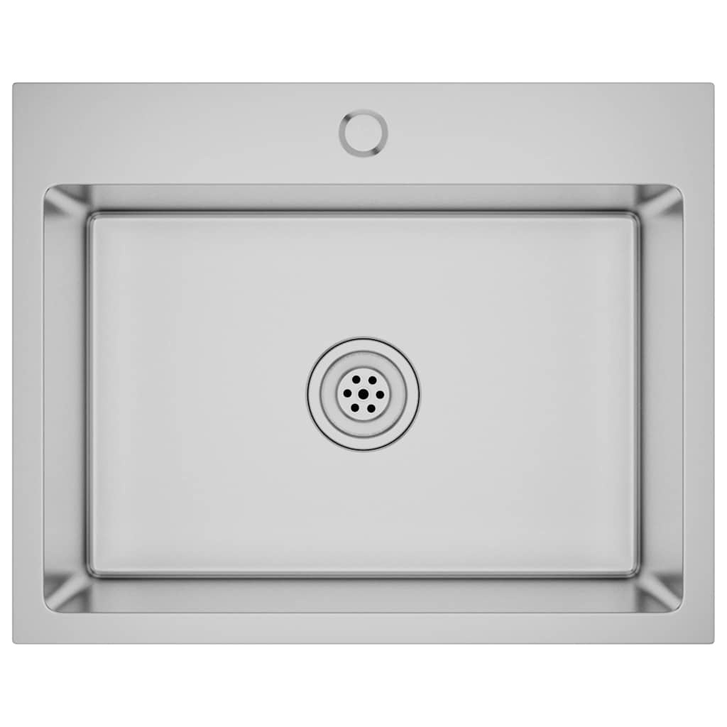 VidaXL Gootsteen handgemaakt roestvrij staal