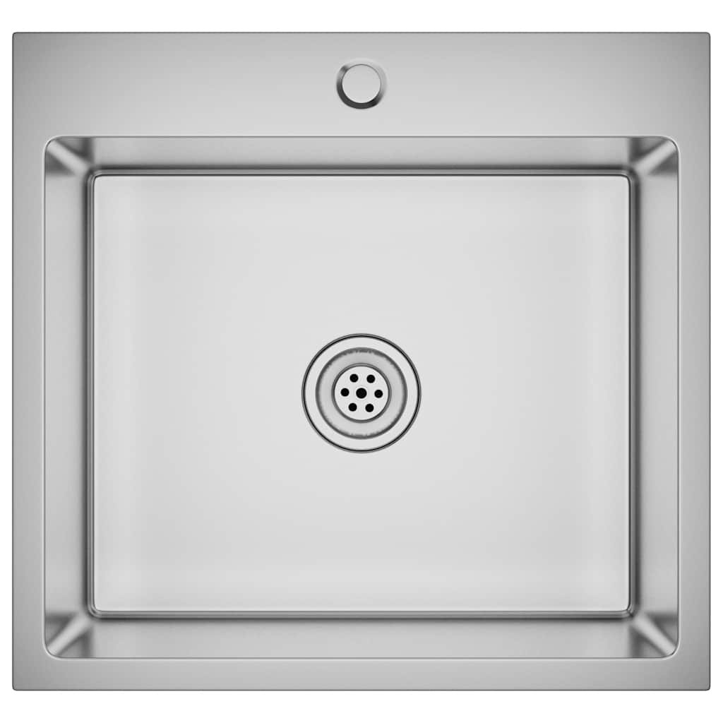 VidaXL Gootsteen handgemaakt roestvrij staal