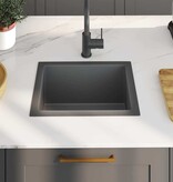 VidaXL Gootsteen handgemaakt roestvrij staal zwart