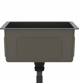 VidaXL Gootsteen handgemaakt roestvrij staal zwart