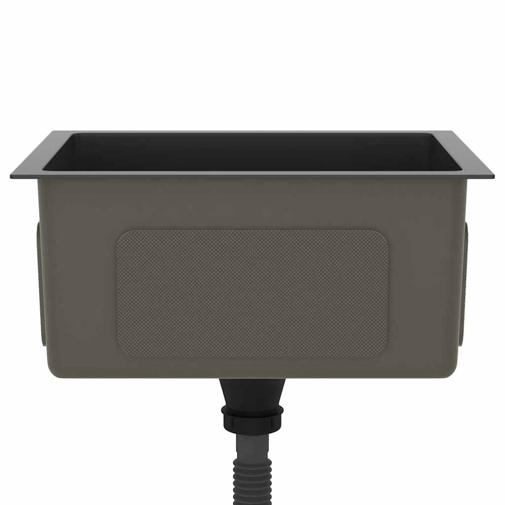 VidaXL Gootsteen handgemaakt roestvrij staal zwart