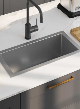 VidaXL Gootsteen handgemaakt roestvrij staal