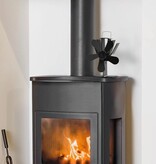 VidaXL Kachelventilator met 5 vinnen zwart