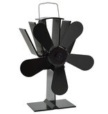 VidaXL Kachelventilator met 5 vinnen zwart