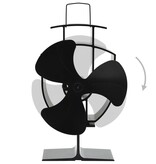 VidaXL Kachelventilator met 3 vinnen zwart