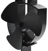 VidaXL Kachelventilator met 3 vinnen zwart