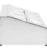 VidaXL Gastronormbakkenhouder met 8 GN 1/6 bakken roestvrij staal