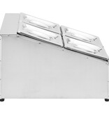 VidaXL Gastronormbakkenhouder met 4 GN 1/6 bakken roestvrij staal