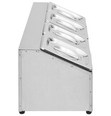 VidaXL Gastronormbakkenhouder met 4 GN 1/6 bakken roestvrij staal