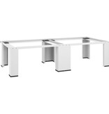 VidaXL Wasmachine- en drogerverhoger dubbel wit