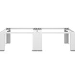 VidaXL Wasmachine- en drogerverhoger dubbel wit