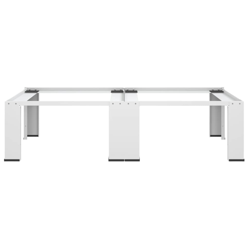 VidaXL Wasmachine- en drogerverhoger dubbel wit