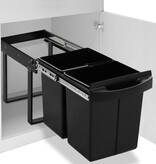 VidaXL Inbouwprullenbak uittrekbaar soft-close 48 L