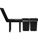 VidaXL Inbouwprullenbak uittrekbaar soft-close 48 L