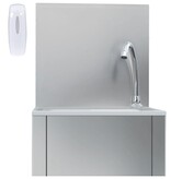 VidaXL Wasbak met kraan en zeepdispenser roestvrij staal